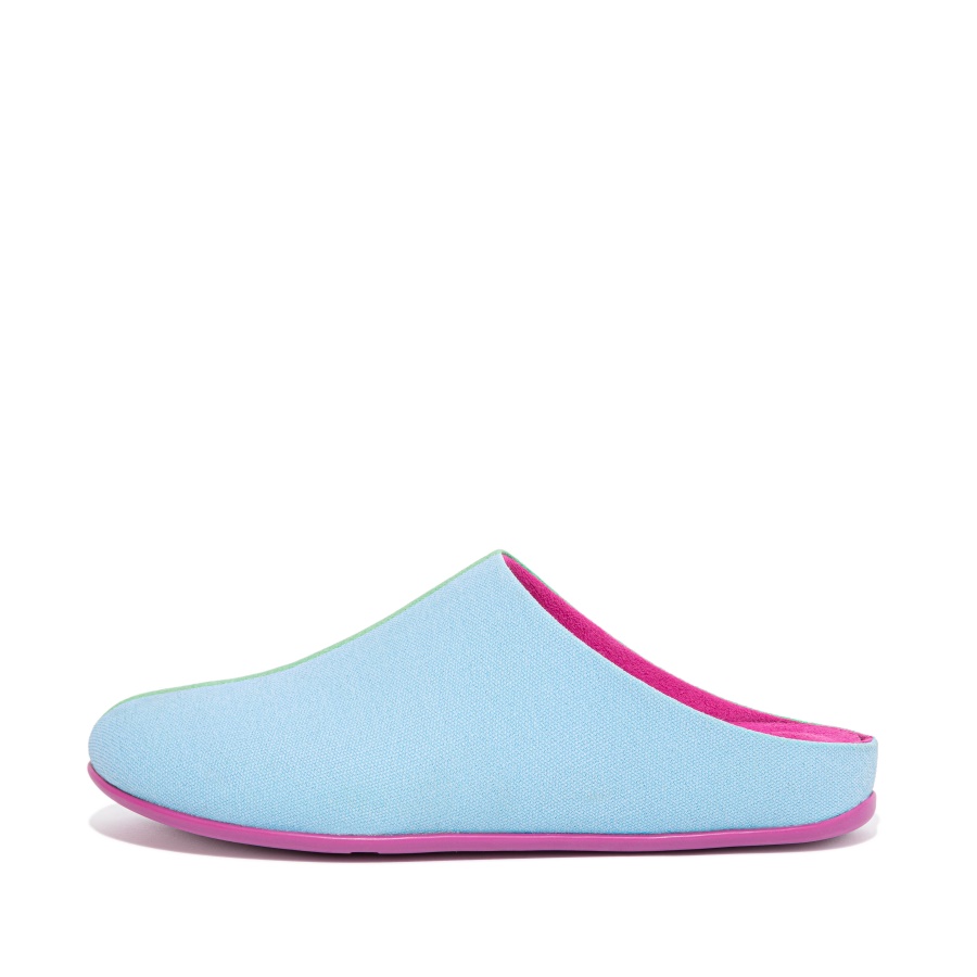 Chinelos De Lona Fitflop Gelo Azul Esverdeado