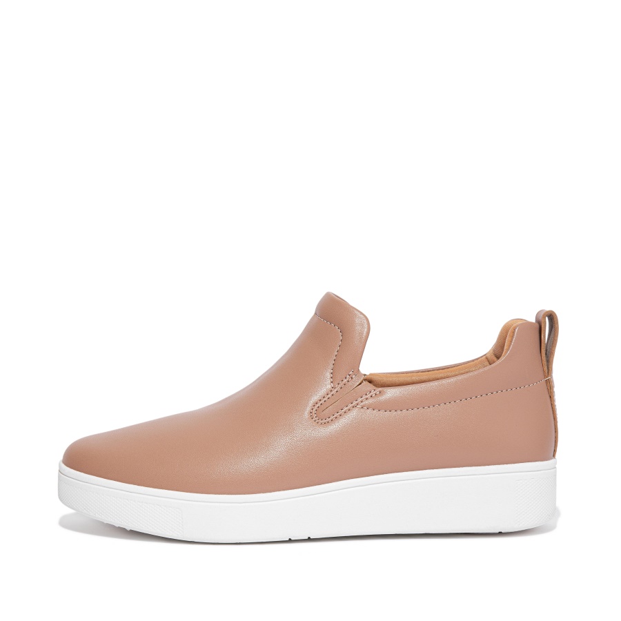 Fitflop Tênis De Skate De Couro Nude Rosa