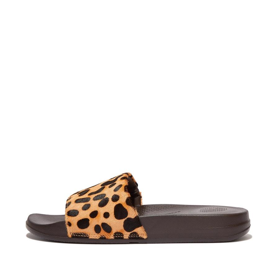 Fitflop Chinelos De Couro Com Estampa De Leopardo Leopardo