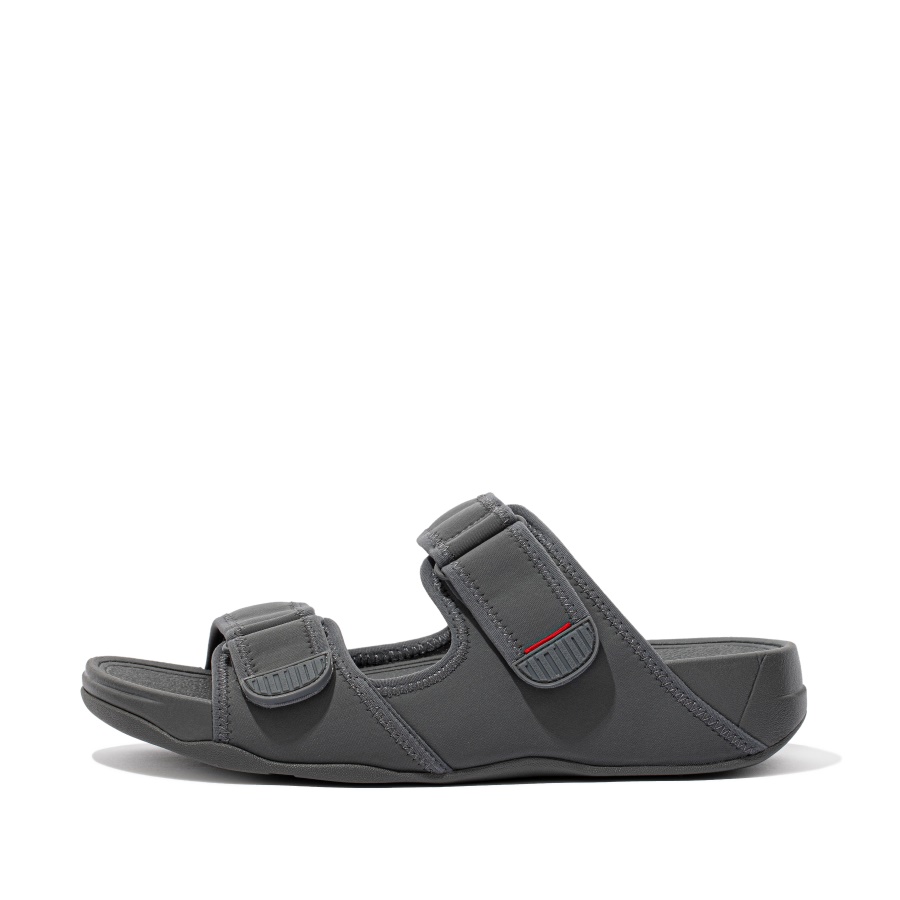 Fitflop Mens Slides Resistentes à água Cinza Estanho