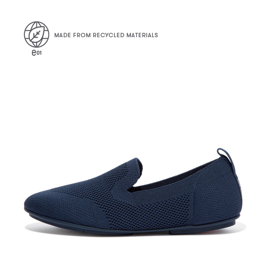 Mocassins Fitflop Multi-knit Meia-noite Azul Marinho