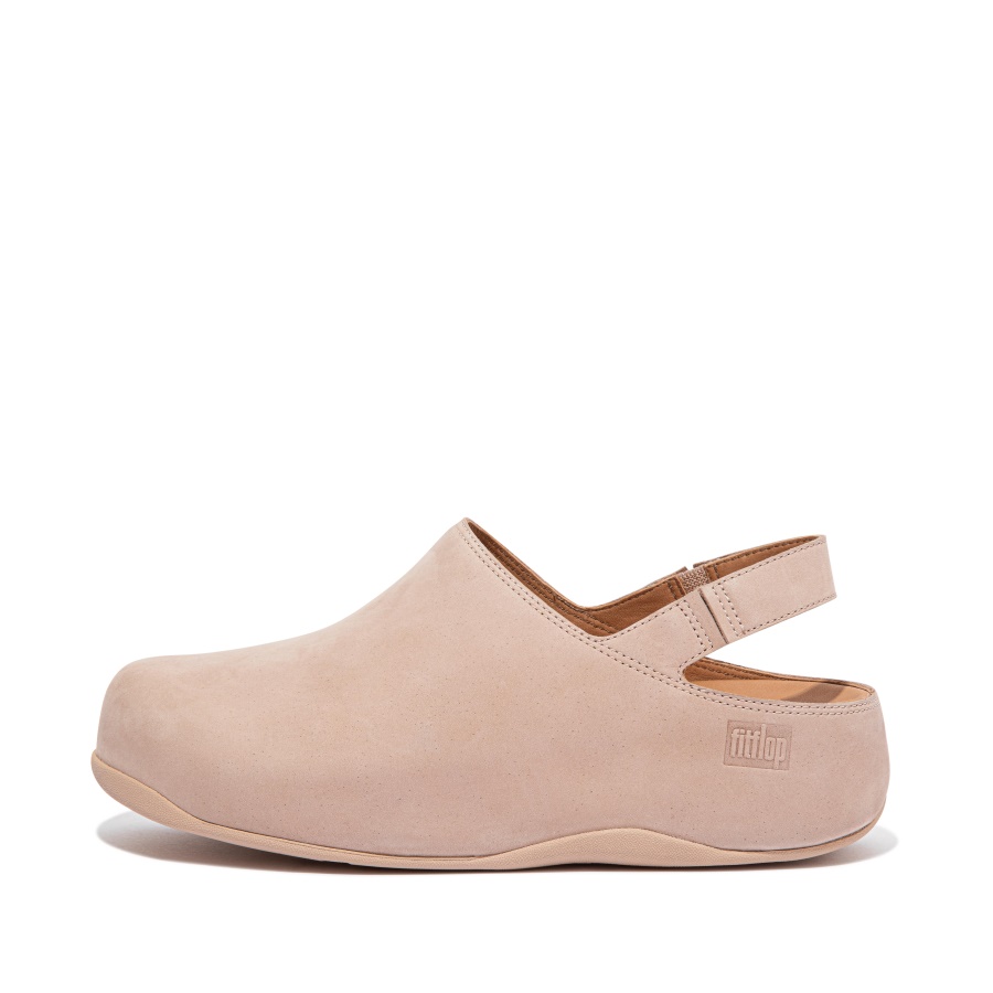 Fitflop Nubuck Tamancos Costas Nua Rosa Nu