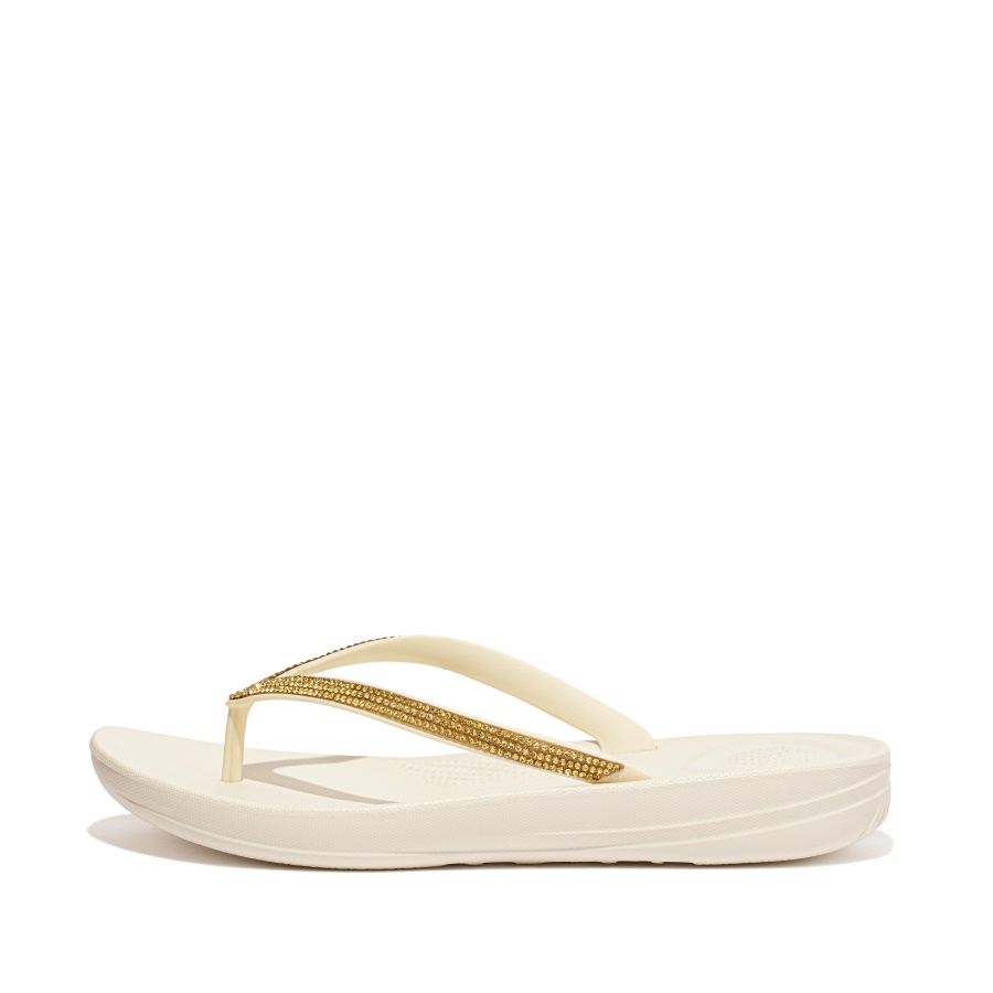 Chinelos Ergonômicos Fitflop Sparkle Creme