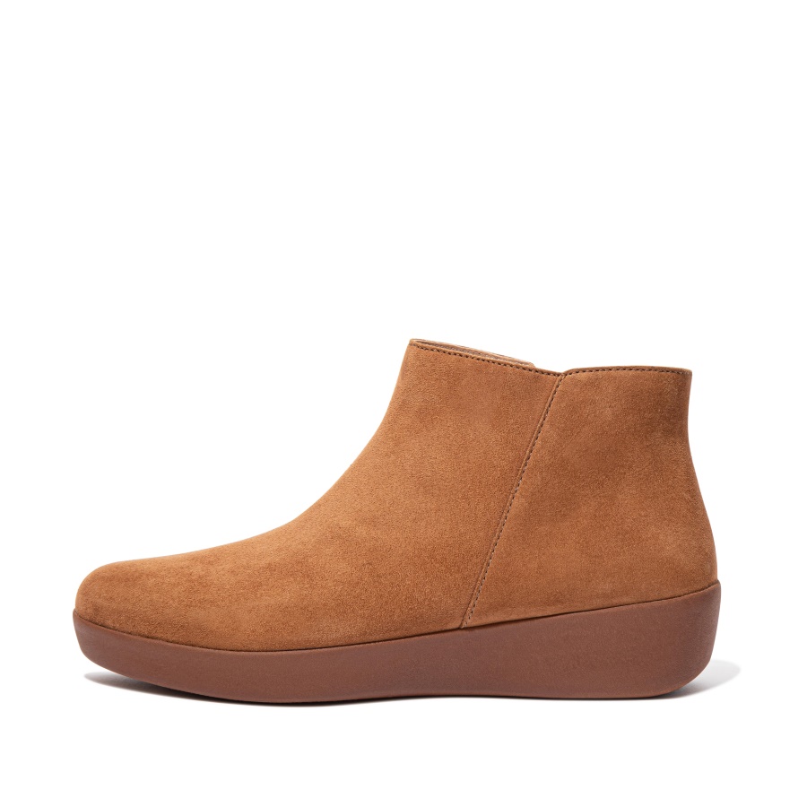 Fitflop Botins De Camurça Bege Claro