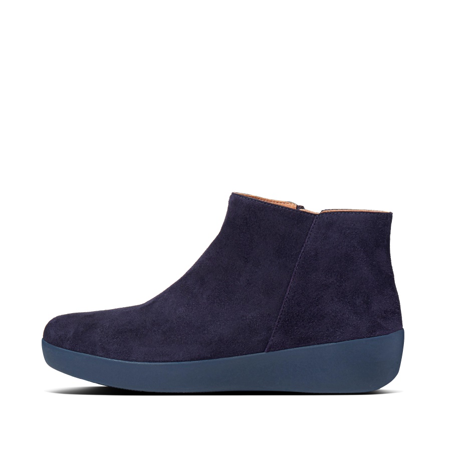 Fitflop Botins De Camurça Azul Marítimo