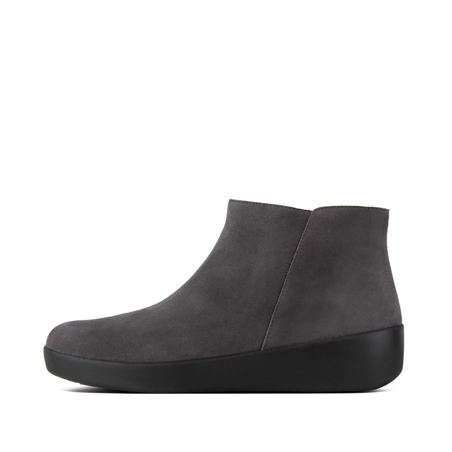 Fitflop Botins De Camurça Cinza Aço