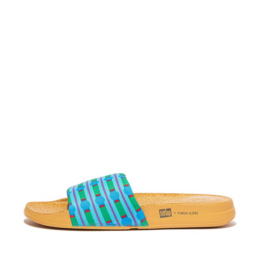 Fitflop Slides Resistentes à água Gelo Azul-verde