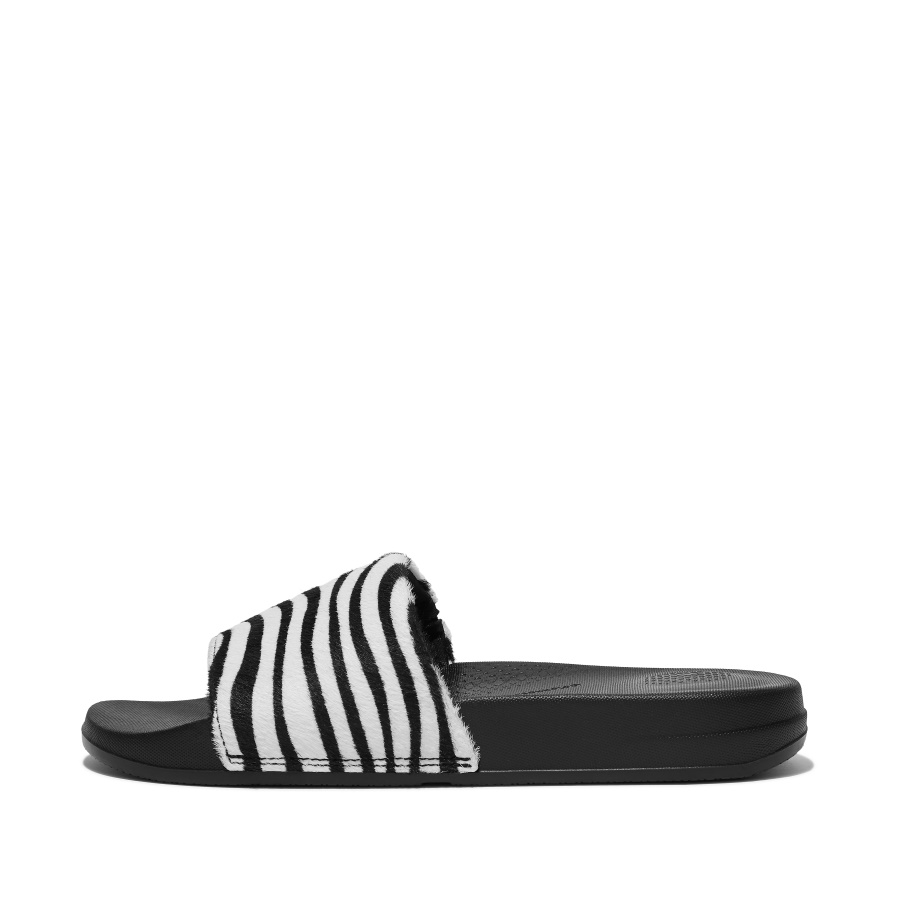 Fitflop Chinelos De Couro Com Estampa De Zebra Zebra